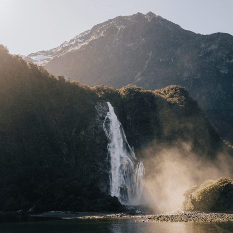 a train is coming down the mountain