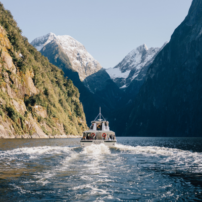a lake with a mountain in the background